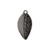 Charm, Leaf, 144 Black Oxide Curved Leaf Charms  8x15mm Leaves *