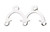 Connector, 100 Silver Plated Brass Linking Loops 2 Loop +3 Loop Chandelier Earring Drops
