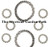 8 Antiqued Silver Solid Round Rope Twist Link Connector Mix ~ 18-36mm  *