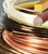 Wire, 7 Yards Non Tarnish Copper Plated HALF Round 18 Gauge Wrapping Wire