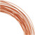 Wire, 7 Yards Non Tarnish Copper Plated HALF Round 18 Gauge Wrapping Wire