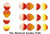50 Matte Hurricane Glass Red White & Yellow Candy Corn Heart Beads  ~10mm*