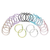 12 Pair Steel Multi Color 40mm Round Hoop Earrings `