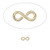 Link, 100 Gold Plated Brass 20 Gauge 7x3mm Figure 8 Link Connectors