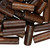 500 Dark Brown Chinese Leaf Box 20x7mm Wood Hand Cut Tube Beads with 2.9mm Hole