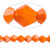 1 Strand Opaque Orange 6mm 16 Facet Bicone Glass Beads