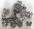 Bead, 20 Antiqued Silver Plated Pewter 11x9mm Double Sided Butterfly Beads *