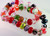 Bead Mix, 1 Strand(40-42) Lampworked Glass 14x9mm Rondelle Bead MIX  *