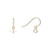 Ear Wire, 50 Gold Plated Surgical Steel 15mm Fishhook Earwires with 2.5mm Ball