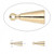 Bead End, 12 Gold Plated Brass 6.5x4mm Cone with Loop End Beads For Use with MEMORY WIRE