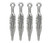 10 Antiqued Silver Plated Pewter 26x5mm FEATHER Charms