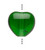 1 Strand Transparent Emerald Green Czech Pressed Glass 6mm Heart Beads