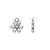 Drop, 50 Antiqued Silver Plated Pewter 11x10mm Double Sided FLOWER Charms