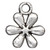 Drop, 50 Antiqued Silver Plated Pewter 11x10mm Double Sided FLOWER Charms