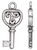 50 Antiqued Silver Plated Pewter Double Sided 18x9mm KEY Charms