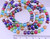 Bead, Rainbow Finish Glass 6mm Round Bead Mix with 0.8mm Hole 36" Strand(144) *