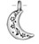 20 Antiqued Silver Plated Pewter 15x11mm Crescent Moon Charms
