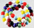 1 Strand(50) Opaque Primary Colors  Glass 8mm Round Bead Mix with 0.8-1mm Hole  *