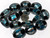 Bead, 1 Strand(14-15) Lampworked Glass Clear Black 24x10mm-26x22mm Puff Oval Beads *