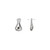 100 Antiqued Silver Plated Pewter 8x6mm Teardrop Charms  *