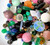 Component Mix, 1/2 Pound Gemstone & Glass Shape & Color Mix Approximately 200-600  *