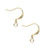 500 Gold Plated Brass 17mm 22 Gauge Flat Fishhook Earwire Earrings with Coil `