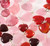 Drop Mix, Glass, Red & Pink, 50 Grams(55-60) Heart & Leaf Charms Hearts & Leaves