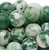 Bead, Natural Tree Agate White Dark Green 4mm Round Gemstone Beads 1 Strand (100)