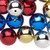 24 Metallic Acrylic Silver Red Gold Blue Pink Green 16mm Round Bead Mix with 1.75mm Hole