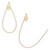 20 Gold Plated Brass 20 Gauge 40x22mm Smooth Teardrop Earring Beading Hoops