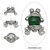 Bead Cap, Frog, 2 Antiqued Pewter 19x12.5mm Bead Cap Sets to Fit 7-9mm Bead *