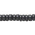 2 Strands Black Coconut Shell 7x2mm-8x4.5mm Hand-Cut Rondelle Beads with 1mm Hole
