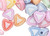 100 Acrylic 8x8mm Double Sided HEART Bead Color Mix *