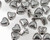 100 Antiqued Silver Plated Pewter 6x5mm Double Sided Heart Beads with 1mm Hole