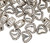 100 Antiqued Silver Plated Pewter 6x5mm Double Sided Heart Beads with 1mm Hole