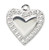 10 Silver Plated Brass Drop 14x14mm Heart Charms *