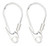 1 Pair Sterling Silver 20x10mm Oval Ear Wires with Coil Earrings