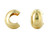 Crimp Cover, 500 Gold Plated Brass 4mm Crimp Covers to Hide Crimps & Knots