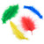 Large Vibrant Primary Colored Marabou Feather Mix - Approximately 3-8" Long*