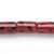 Bead, Lampworked Glass Opaque Dark Red with Black Dots 16x11mm Tube Beads 1 Strand(25) *