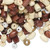 100 Grams(2300 Beads) Wood 4-8mm Multi Shapes Bead Mix with 1.4-2.5mm Hole `