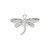 Charm, Dragonfly, 10 Silver Plated Brass 26x15mm Single Sided Dragonfly Drop Charms