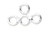Finding, Link, 10 Sterling Silver 9x6mm 4 Ring Cluster Link Connectors `