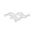 Drop, Sterling Silver 27x11mm Filigree Double Sided Earring Link 2 Drop Connectors