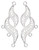 Drop, Sterling Silver 27x11mm Filigree Double Sided Earring Link 2 Drop Connectors