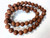 1 Strand(50) Matte Chocolate Brown Marble 8-9mm Round Beads with 0.5-1.5mm Hole *