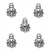 50 Grams Antiqued Silver Metalized Plastic 10x9mm Ladybug Charms *