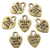 70 Gold "MADE WITH LOVE" Double-Sided 10x12mm Heart Charms *