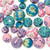 30 Fimo Clay Round Bead Mix of 6-10mm Pink, Purple & More with 0.6-2mm Hole