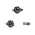 10 Antiqued Silver Plated Brass 9x9mm Rose Flower Box Clasps